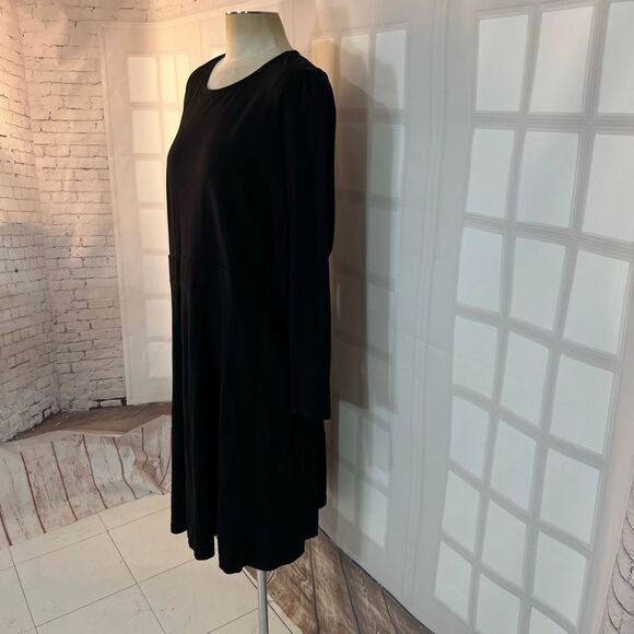 Boden Black Sabrina Jewel Neck Long Sleeve Stretch Fit & Flare Dress Size 20-22L - Picture 4 of 12